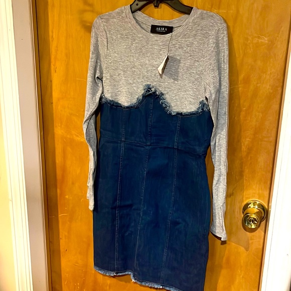 💙”Sale”Nwt Absolutely Gorgeous long sleeve corset mini dress size Small. - Picture 1 of 5